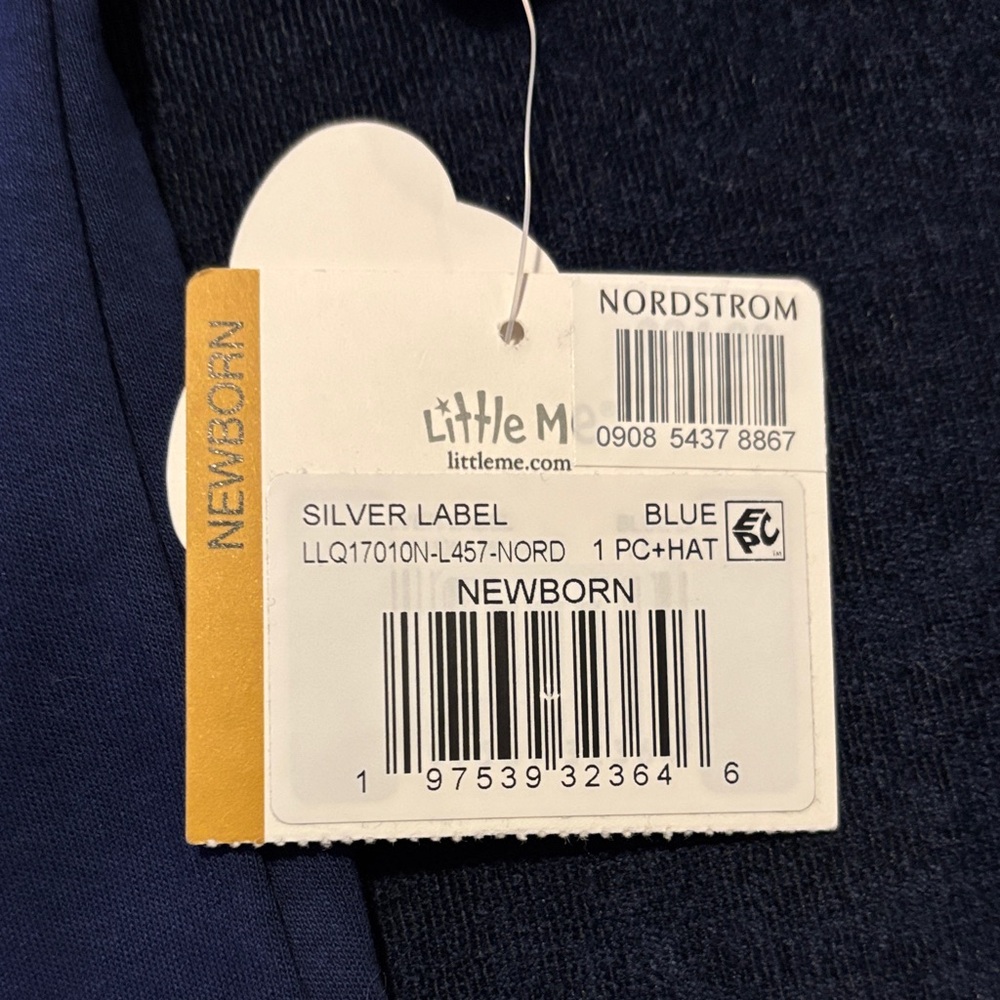 Little Me Navy Blue Sports Footie - Picture 2 of 2